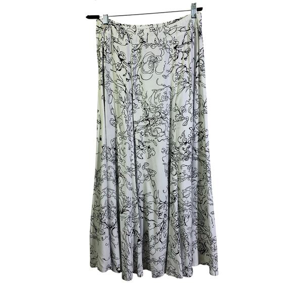 SOFT SURROUNDINGS Skirt Amaranth PM Abstract Modern Artsy Elastic Back Waist - Picture 4 of 14